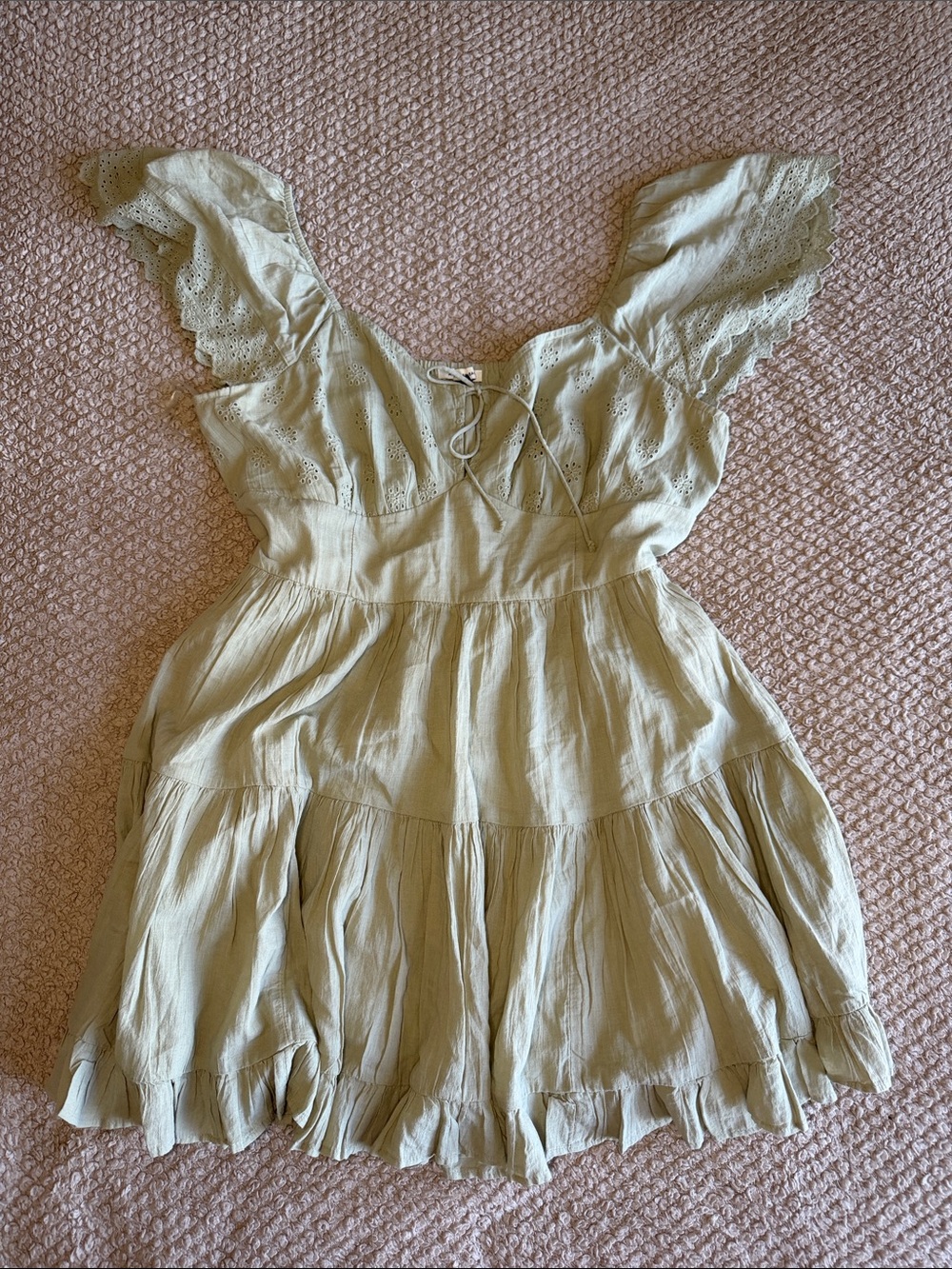 Eyelet Ruffle Sundress | American Eagle